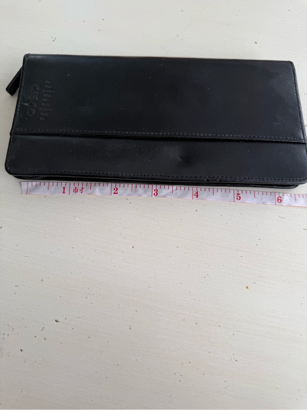 Leather Travel Wallet Organizer - Black
